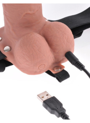 Hollow Strap-On with Rechargeable Remote